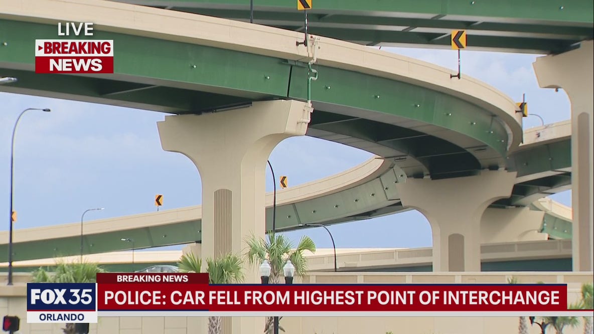 Police say car fell from SR 408 onto I-4